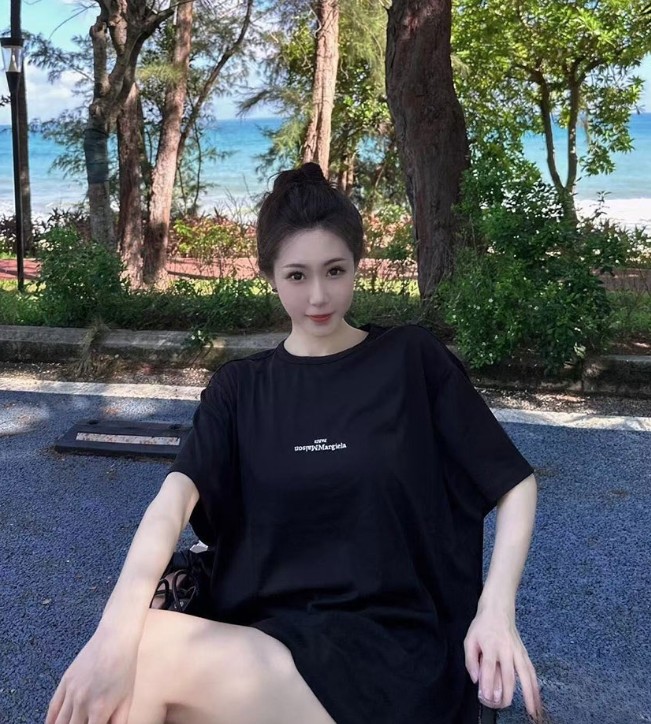 메종마르지엘라 디스토티드 로고 반팔 티셔츠