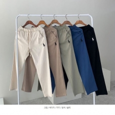 폴로 자수 쿨 린넨 스판 밴딩 팬츠