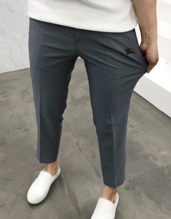 버버리 블랙 기사자수 여름 9부 슬랙스