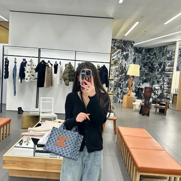 셀린느 데님 토트백