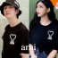 아미 보플 빅패치 커플 반팔티셔츠