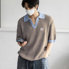 MIU 체인 단가라 반팔니트
